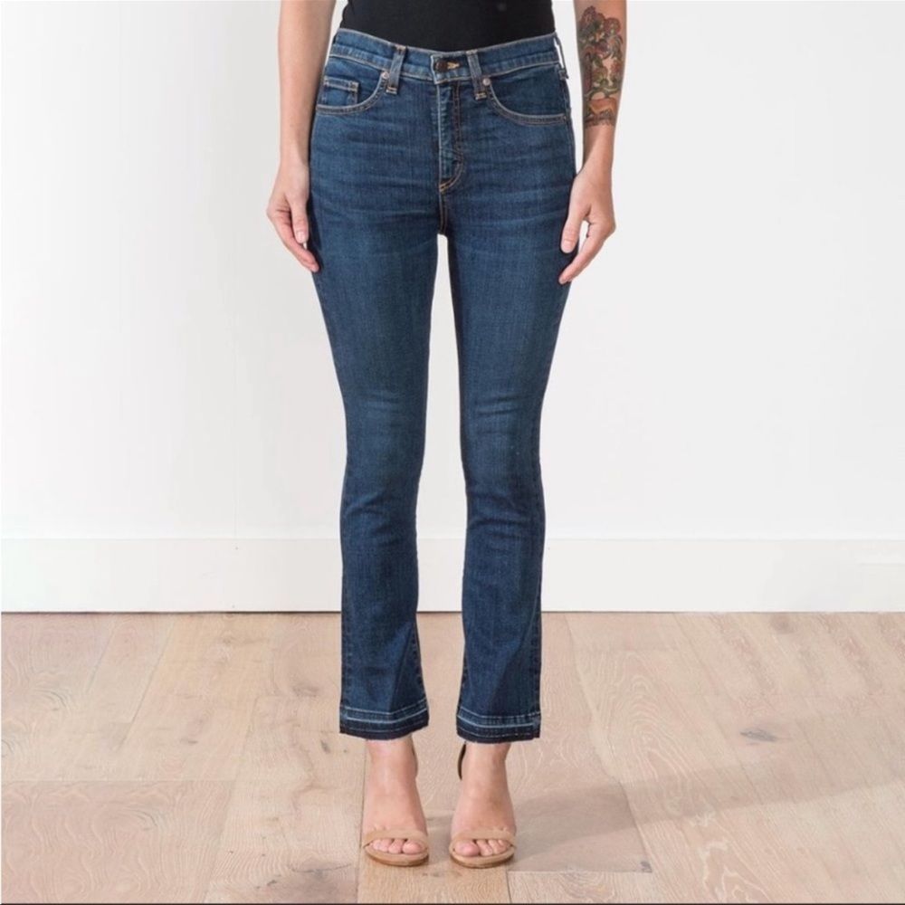 Veronica Beard Dark Blue Boot Cut Jeans